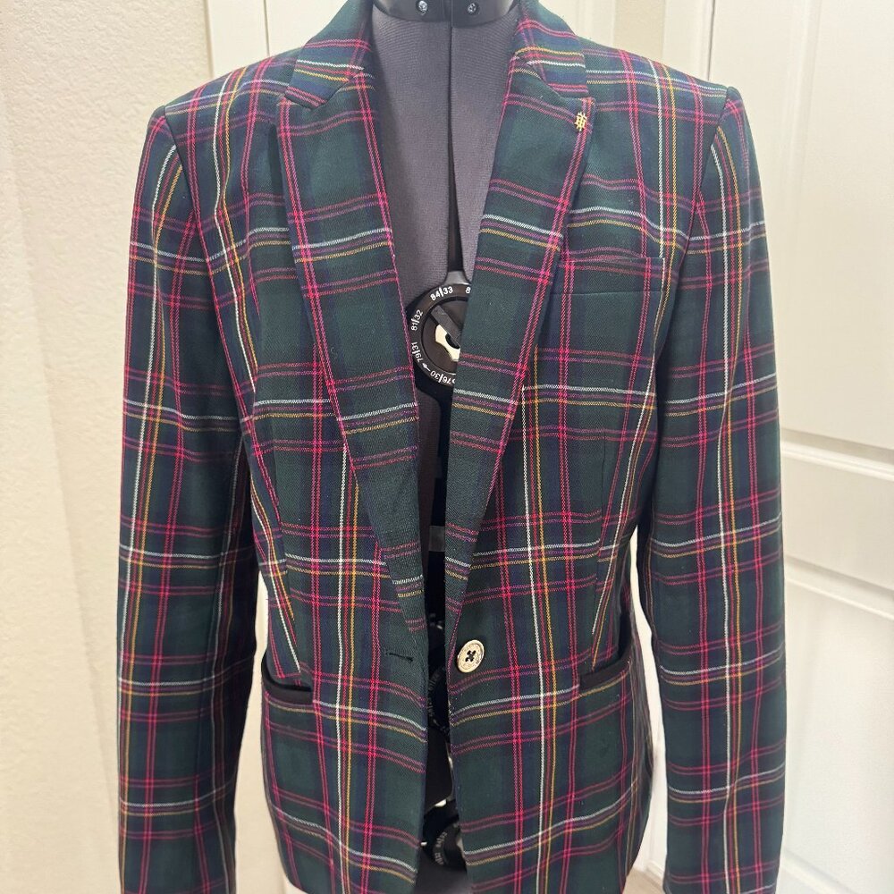 Tommy Hilfiger Women's Plaid Jacket - smoke free home size 4